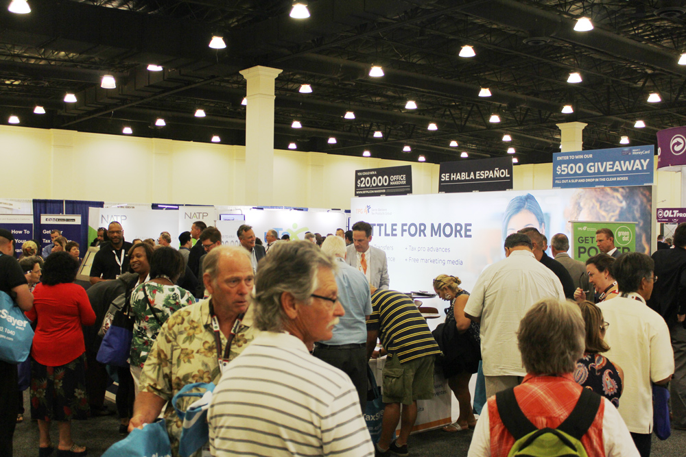 Busy sbtpg booth at IRS Tax Forum