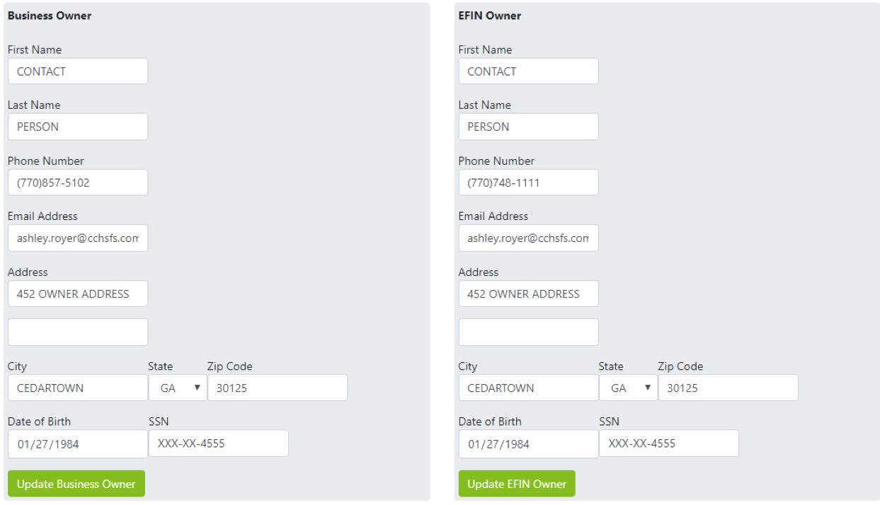 business owner and efin Taxwise business owner and EFIN