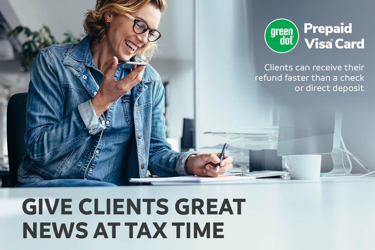 Tax-Time-News Green Dot Prepaid Visa Card